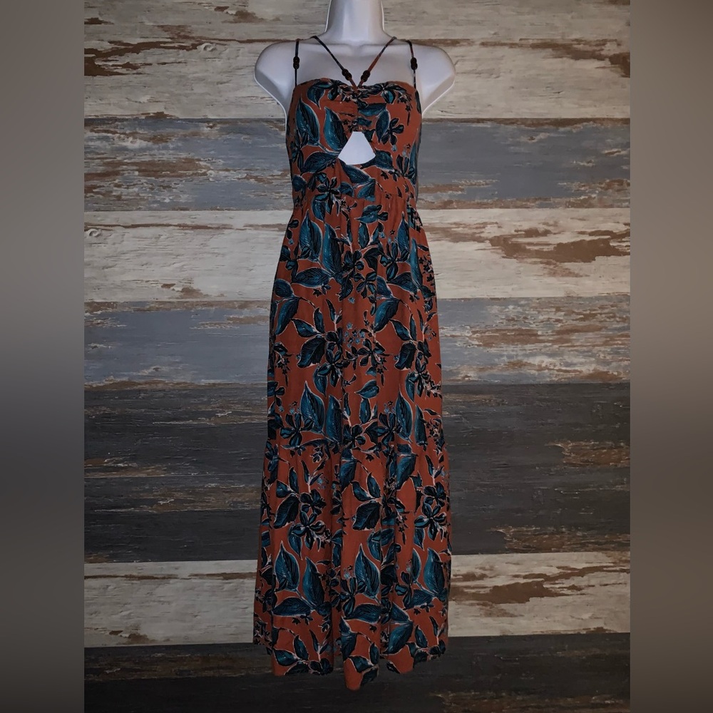 Jason Wu womens keyhole cutout long summer sun dress size large L vacation style